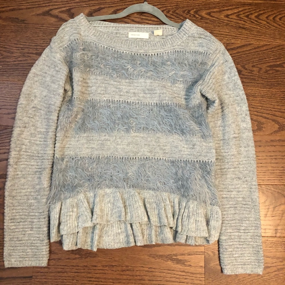 Anthropologie gray sweater medium